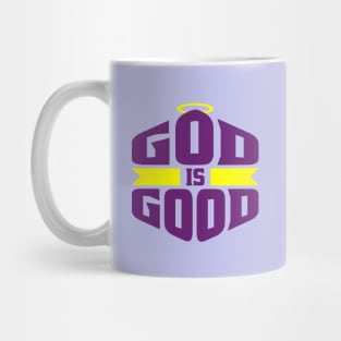 God is Good Purple and Yellow Halo Mug